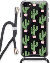 Case Company® - Hoesje met koord geschikt voor iPhone 8 hoesje met Koord - Cactus Lover - Telefoonhoesje met Zwart Koord - Extra Bescherming aan alle Kanten en Over de Schermrand
