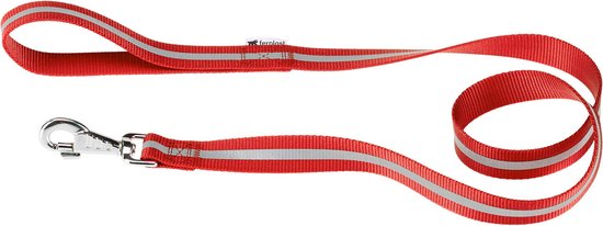 Foto: Adori looplijn reflex rood reflecterend hondenriem 120x2 5 cm