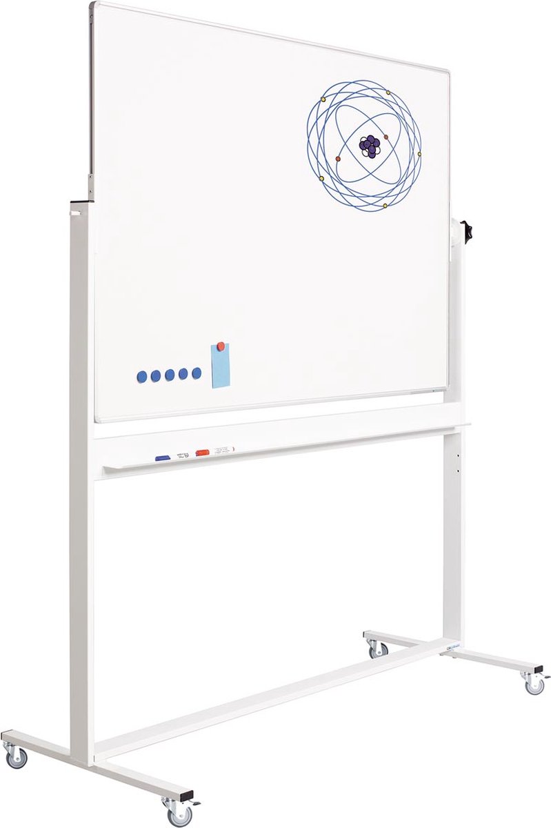 Verrijdbaar whiteboard emaille | 100 x 150 cm