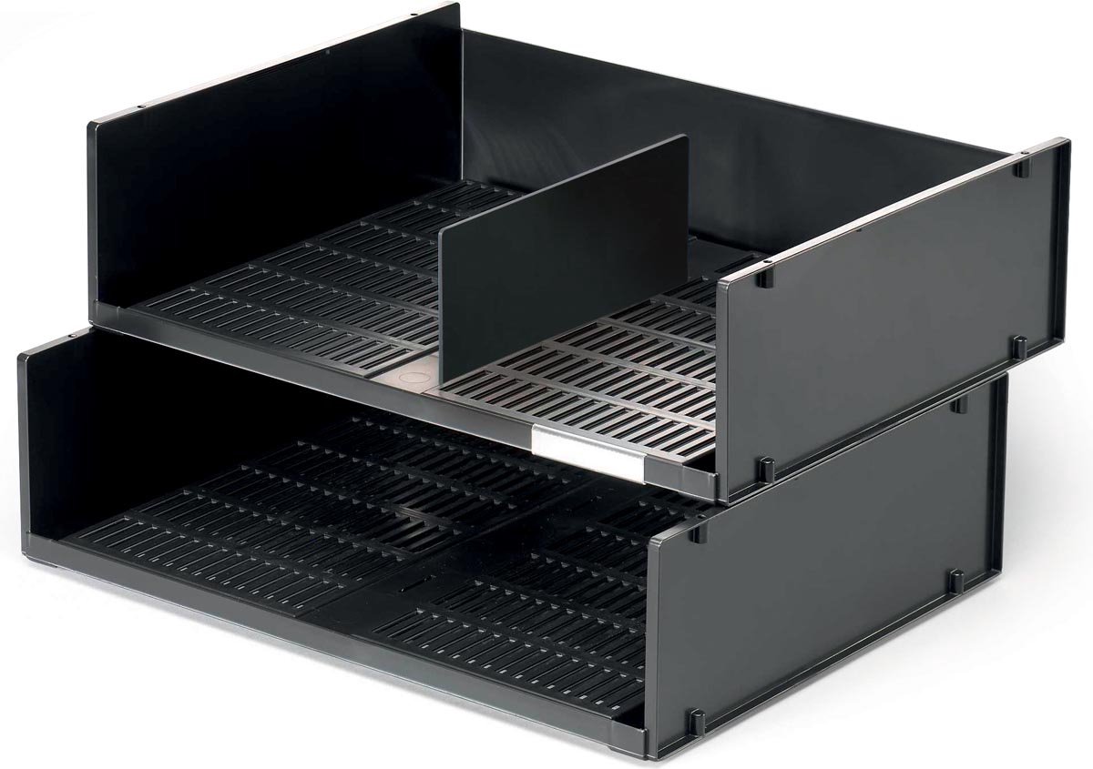Durable brievenbak geschikt voor ft A3 of 2 x A4 zwart 4 stuks