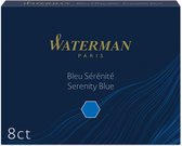 Waterman 1x8 lange inktpatronen Florida Blauw