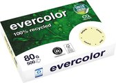 Clairefontaine Evercolor, papier recyclé coloré, A4, 80 g, 500 feuilles, jaune 5 pièces