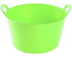 Plasticforte flexibele emmer/kuip - groen - kunststof - rond - 56 liter - 60 x 53 x 38 cm - wasmanden - tuinafval - speelgoed