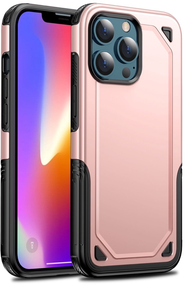 Extra Beschermend Hoesje geschikt voor iPhone 13 Pro - roze