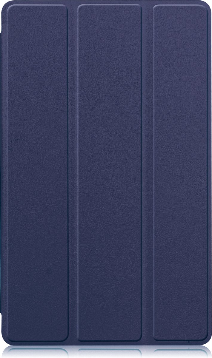 Hoes Geschikt voor Samsung Galaxy Tab S6 Lite Hoes Tri-fold Tablet Hoesje Case Met Uitsparing Geschikt voor S Pen - Hoesje Geschikt voor Samsung Tab S6 Lite Hoesje Hardcover Bookcase - Donkerblauw