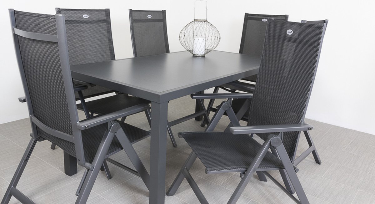 Hartman Napoli/Alma 160 cm 7-piece adjustable garden dining set