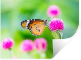 Muurstickers - Sticker Folie - Landelijk - Vlinder - Distel - Bloem - 40x30 cm - Plakfolie - Muurstickers Kinderkamer - Zelfklevend Behang - Zelfklevend behangpapier - Stickerfolie