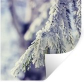 Muurstickers - Sticker Folie - Winter - Dennenboom - Sneeuw - Landelijk - 30x30 cm - Plakfolie - Muurstickers Kinderkamer - Zelfklevend Behang - Zelfklevend behangpapier - Stickerfolie