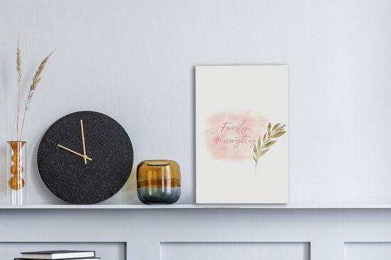 Tableau sur toile Famille - Citations - La famille est tout - Proverbes - 20x30 cm - Décoration murale