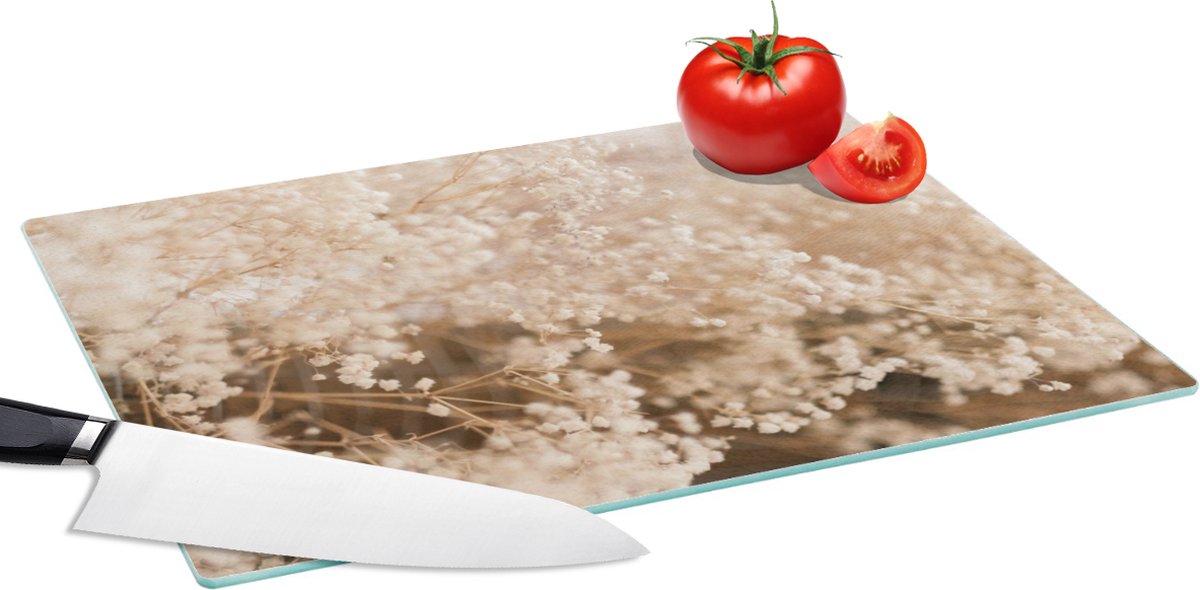 Glazen Snijplank - 39x28 - Pampasgras - Plant - Natuur - Snijplanken Glas