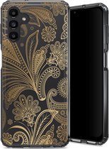 Selencia Hoesje Geschikt voor Samsung Galaxy A13 (4G) Hoesje - Selencia Zarya Fashion Extra Beschermende Backcover - goud