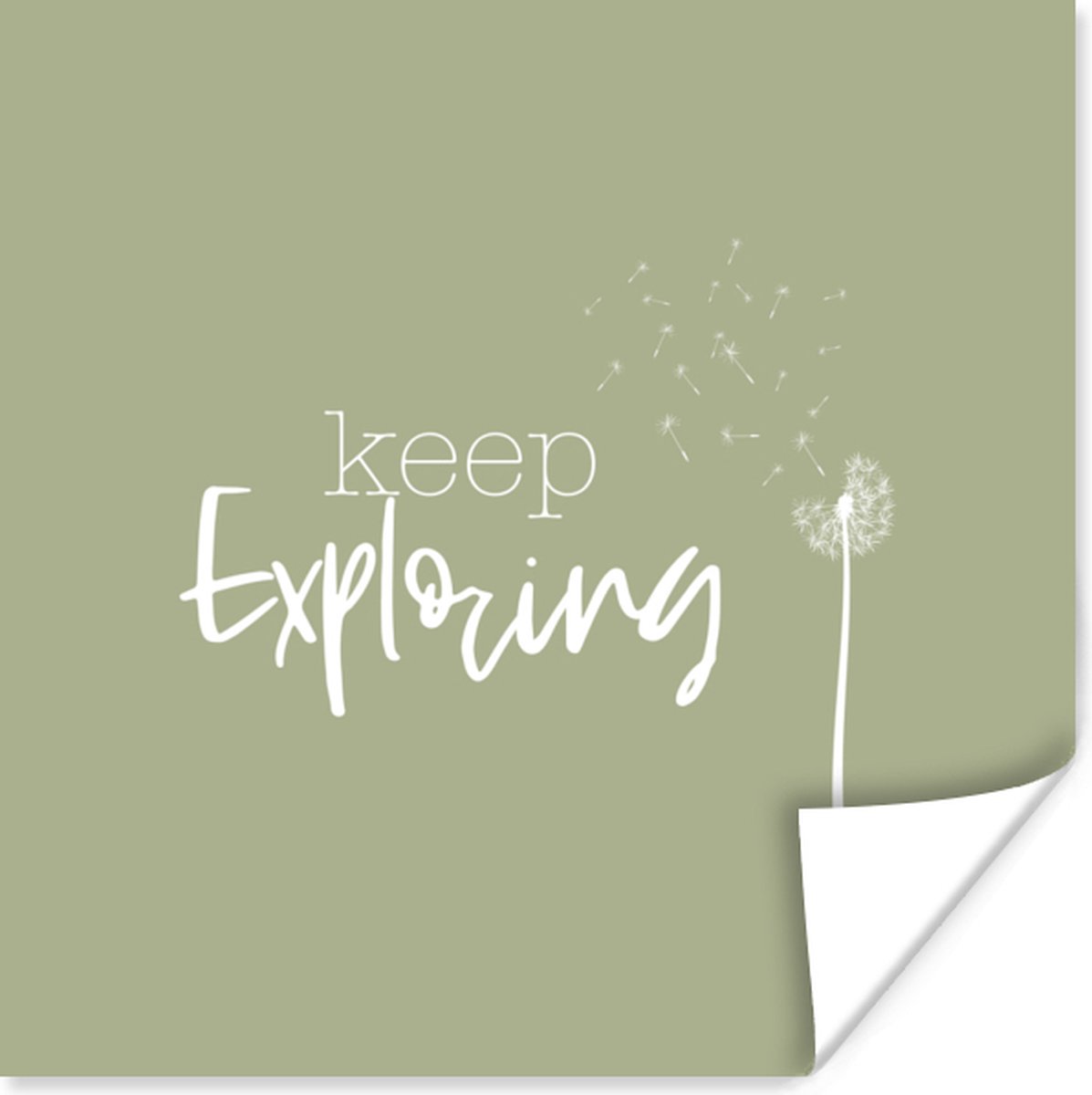 Poster Spreuken - Quotes - Keep exploring - Reizen - 30x30 cm