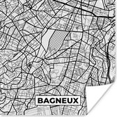 Poster Stadskaart - Frankrijk - Kaart - Bagneux - Plattegrond - 75x75 cm