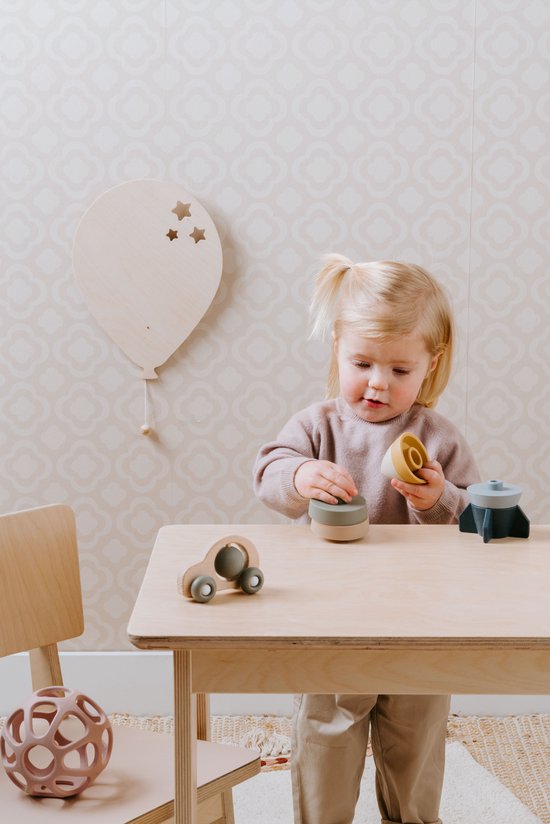 Baby's Only Siliconen stapelraket - Stapeltoren - Stapelbekers - Baby speelgoed - Earth - Baby cadeau van Baby's Only — afbeelding 4