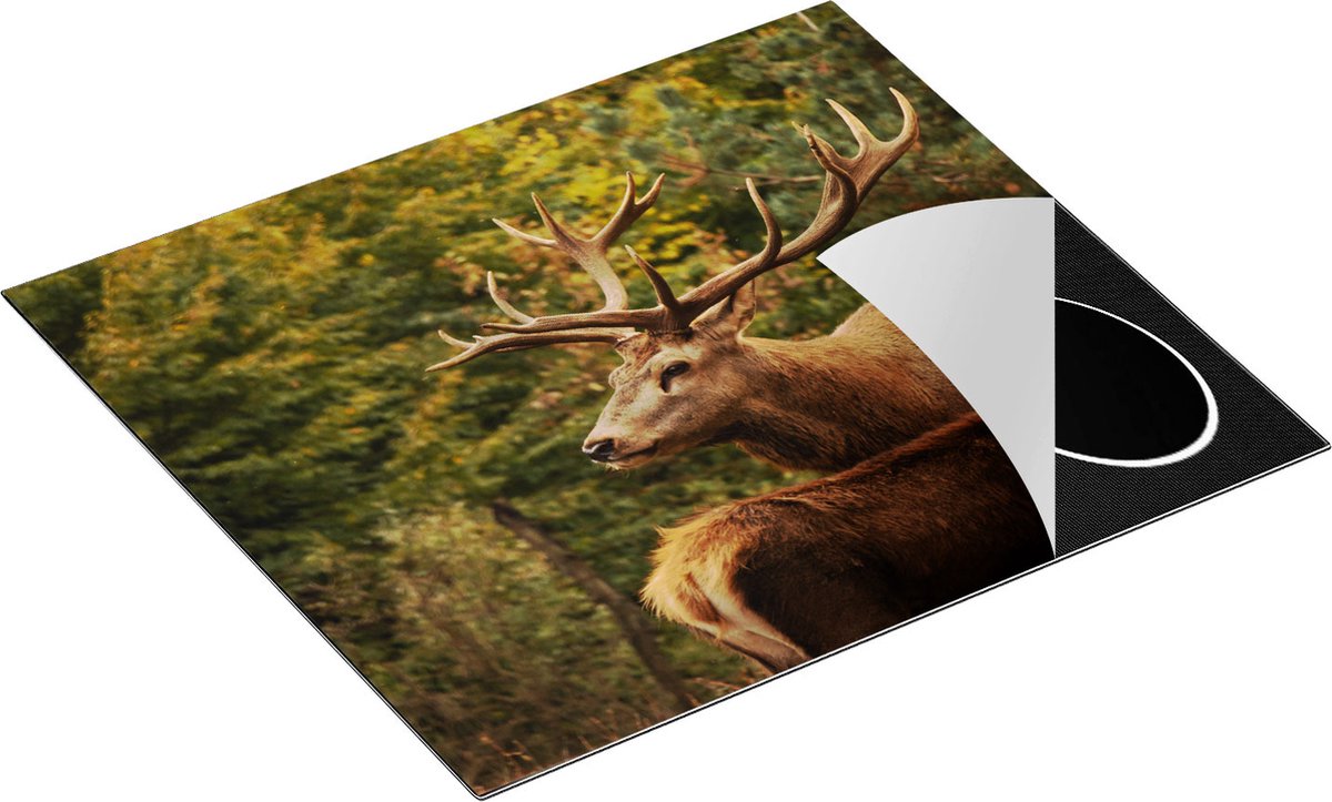 Chefcare Inductie Beschermer Twee Herten in het Bos - 60x50 cm - Afdekplaat Inductie - Kookplaat Beschermer - Inductie Mat
