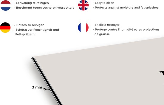 Spatscherm keuken 120x80 cm - Kookplaat achterwand Taupe - Jij bent de melk in mijn koffie - Quote - Muurbeschermer - Spatwand fornuis - Hoogwaardig aluminium