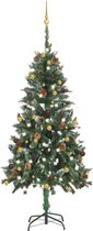 vidaXL - Kunstkerstboom - met - verlichting - en - kerstballen - 150 - cm