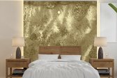 Behang - Fotobehang Glitter - Goud - Abstract - Breedte 280 cm x hoogte 280 cm
