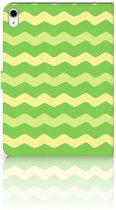 Hoesje Ontwerpen iPad Air (2020/2022) 10.9 inch Tablet Hoes met Magneetsluiting Waves Green