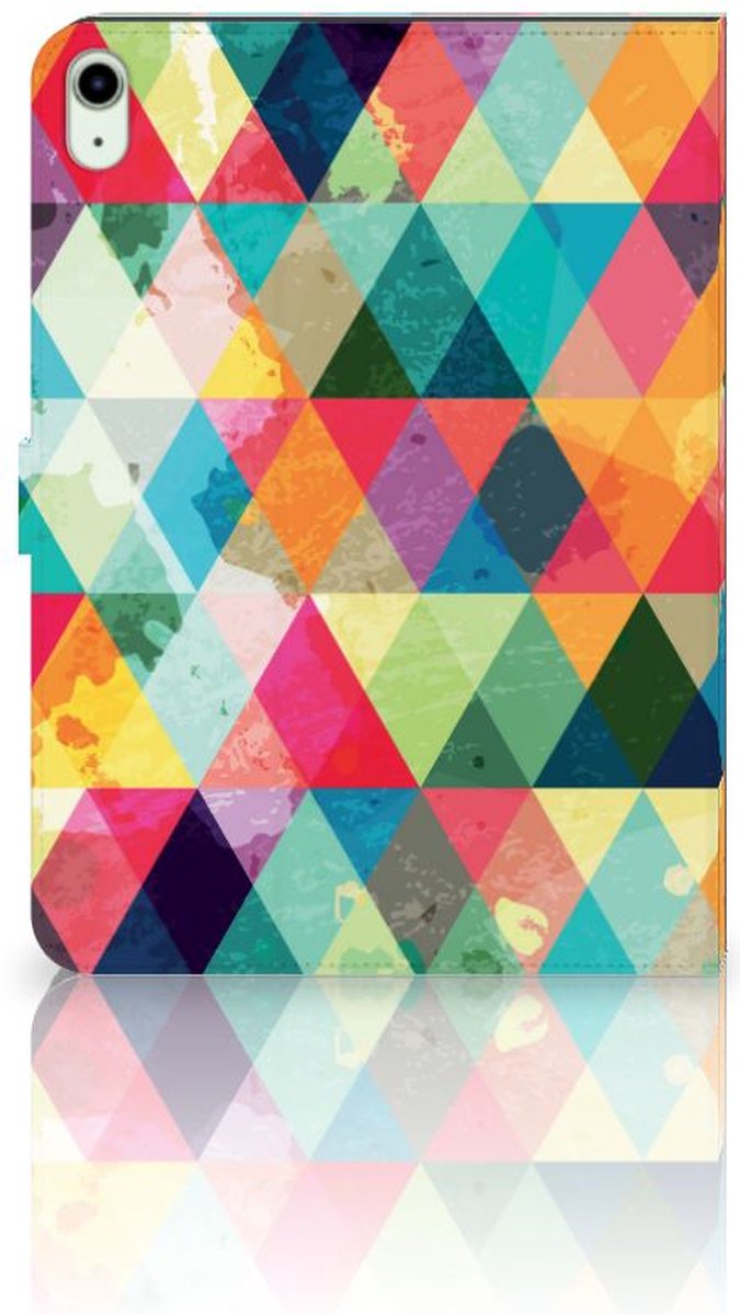 Book Case voor iPad Air (2020/2022) 10.9 inch Tablet Hoes Geruit