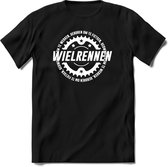 Geboren om te fietsen, gedwongen om te werken fiets T-Shirt Heren / Dames - Perfect wielren Cadeau Shirt - grappige Spreuken, Zinnen en Teksten. Maat M