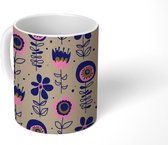 Mok - Koffiemok - Bloemen - Zomer - Patronen - Mokken - 350 ML - Beker - Koffiemokken - Theemok