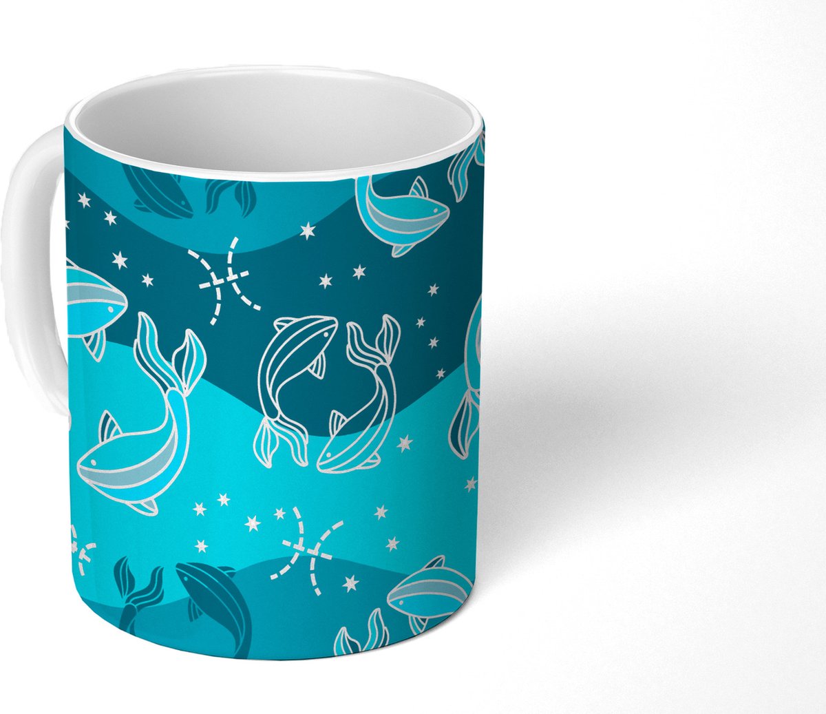 Mok - Koffiemok - Vissen - Zodiac - Design - Mokken - 350 ML - Beker - Koffiemokken - Theemok