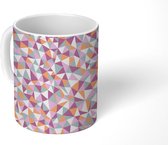 Mok - Koffiemok - Mozaïek - Pastel - Geometrie - Patronen - Mokken - 350 ML - Beker - Koffiemokken - Theemok