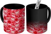 Magische Mok - Foto op Warmte Mokken - Koffiemok - Pompoen - Halloween - Patronen - Magic Mok - Beker - 350 ML - Theemok