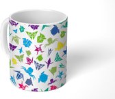 Mok - Koffiemok - Dieren - Patronen - Origami - Mokken - 350 ML - Beker - Koffiemokken - Theemok