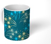 Mok - Koffiemok - Vuurwerk - Oud en Nieuw - Patronen - Mokken - 350 ML - Beker - Koffiemokken - Theemok