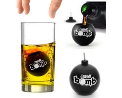 CKB LTD - Bomb shots - Drank - Jagermeister Shotglaasjes Giftpack - Borrelglaasjes - Kunststof - Shotglazen - Zwart - 4 stuks - glazen shotglas likeur drank jagerbomb