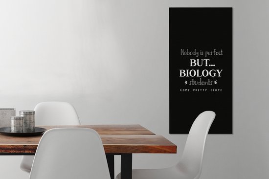 Peinture sur toile Citation - Biologie - Étudiants - 40x80 cm - Décoration murale