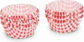 cupcakevormen 5 cm papier rood/wit 200 stuks