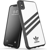adidas Moulded Case PU PC en TPU logo hoesje voor iPhone XS Max - wit