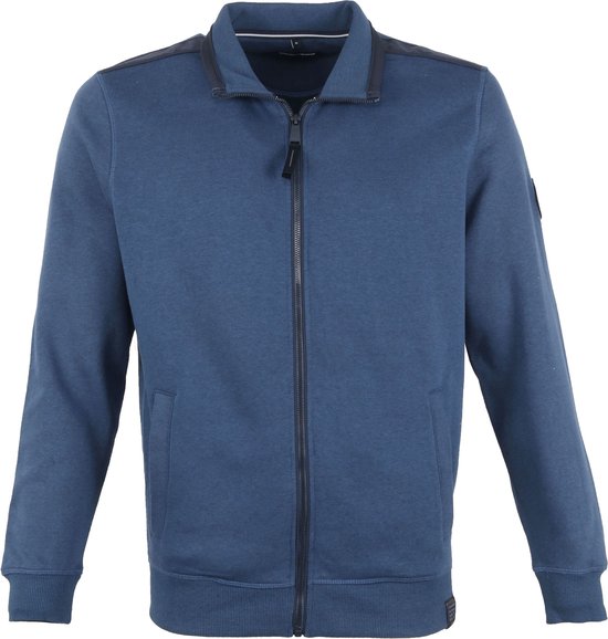 Casa Moda - Sport Vest Zip Blauw - Heren - Maat XXL - Regular-fit