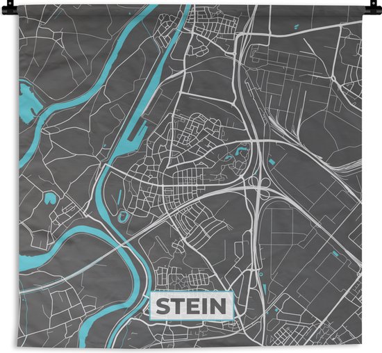Wandkleed - Wanddoek - Stein - Plattegrond - Kaart - Stadskaart - 60x60 cm - Wandtapijt