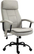 Bol.com Vinsetto Massage kantoorstoel draaistoel gamestoel in hoogte verstelbaar linnengevoel 921-308 aanbieding