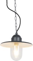 QAZQA kansas - Industriele Hanglamp voor buiten - 1 lichts - H 900 mm - Donkergrijs - Industrieel - Buitenverlichting