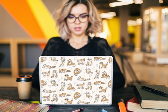 Sticker ordinateur portable - 14 pouces - Chat - Motif - Animaux