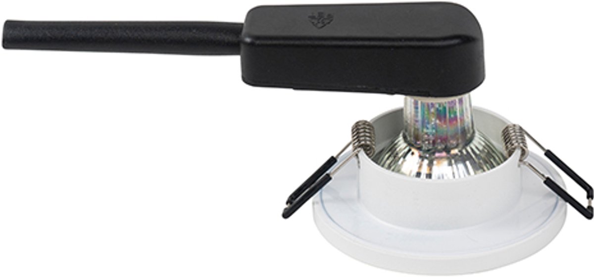 Qazqa badkamer inbouwspot, inbouwlamp - Shed - wit , max. 50W, geschikt voor led, 8.5cm, rond, IP54, ideale badkamerlamp lamp