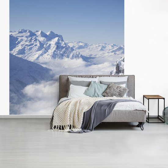 Papier Peint - Papier peint photo Alpes - Neige - Berg - Largeur 300 cm x Hauteur 300 cm