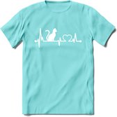 Cat Beat - Katten T-Shirt Kleding Cadeau | Dames - Heren - Unisex | Kat / Dieren shirt | Grappig Verjaardag kado | Tshirt Met Print | - Licht Blauw - S