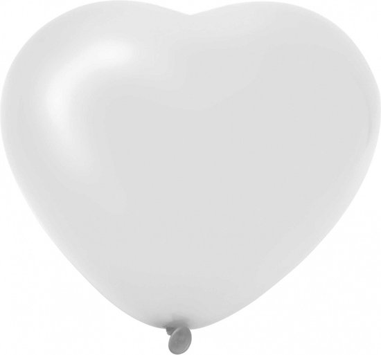 Hart ballonnen hartjes - Wit - Latex - 30 cm - XL - 5 stuks - Ballon - Valentijnsdag - Valentijn - Love - Love is in the air - Liefde