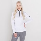 De Dare2B Savvy Luxe Fleece - wintersportpully - dames - halve rits - ruitweving - wit