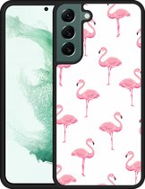 Galaxy S22+ Hardcase hoesje Flamingo - Designed by Cazy
