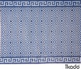 Ikado  Antislipmat op maat, blauw, etnisch dessin  65 x 300 cm