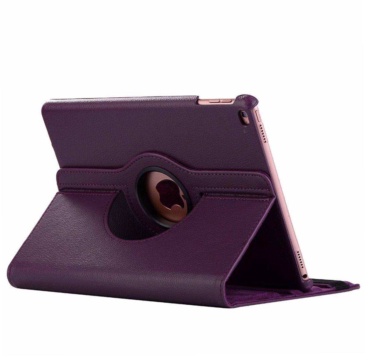 Mobigear Tablethoes geschikt voor Apple iPad Mini 5 (2019) Hoes | Mobigear DuoStand Draaibare Bookcase - Paars
