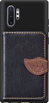 Mobigear Hoesje geschikt voor TPU Telefoonhoesje Backcover | Mobigear Cards Wallet | Pasjeshouder voor 3 Pasjes | Hoesje voor Pinpas / OV Kaart / Rijbewijs | Galaxy Note 10 Plus Case | Back Cover Zwart