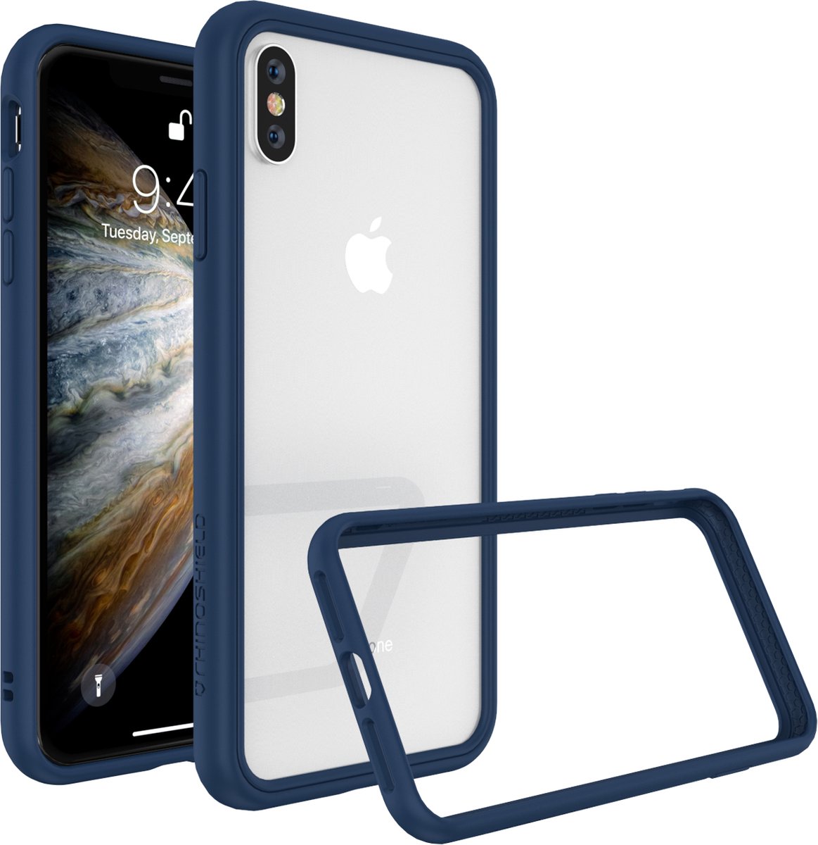 Apple iPhone X/10 Hoesje - Rhinoshield - CrashGuard NX Serie - Hard Kunststof Bumper - Royal Blue - Hoesje Geschikt Voor Apple iPhone X/10